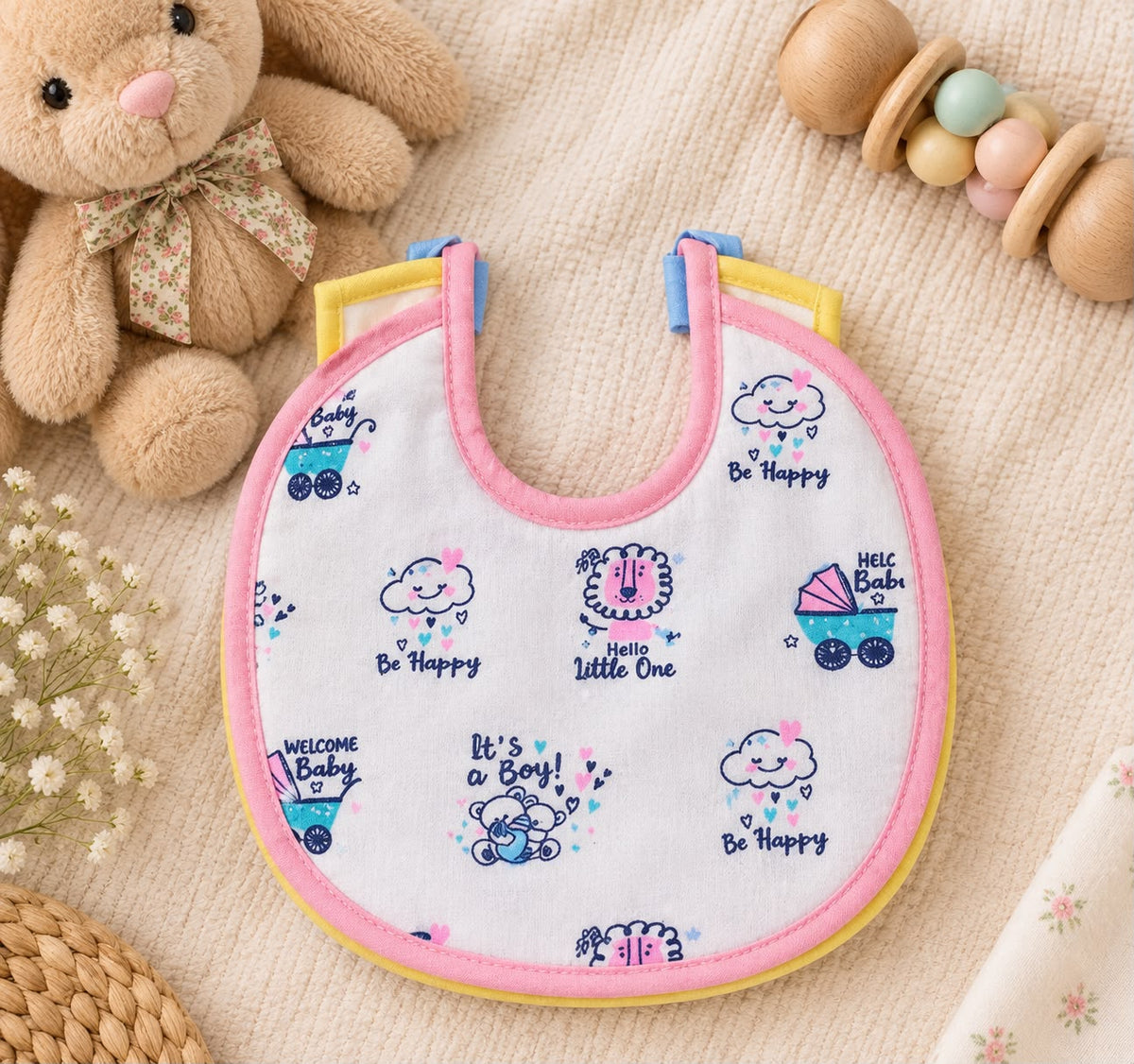 Baby Bib 3 Pcs Set – Mealtime Essential
