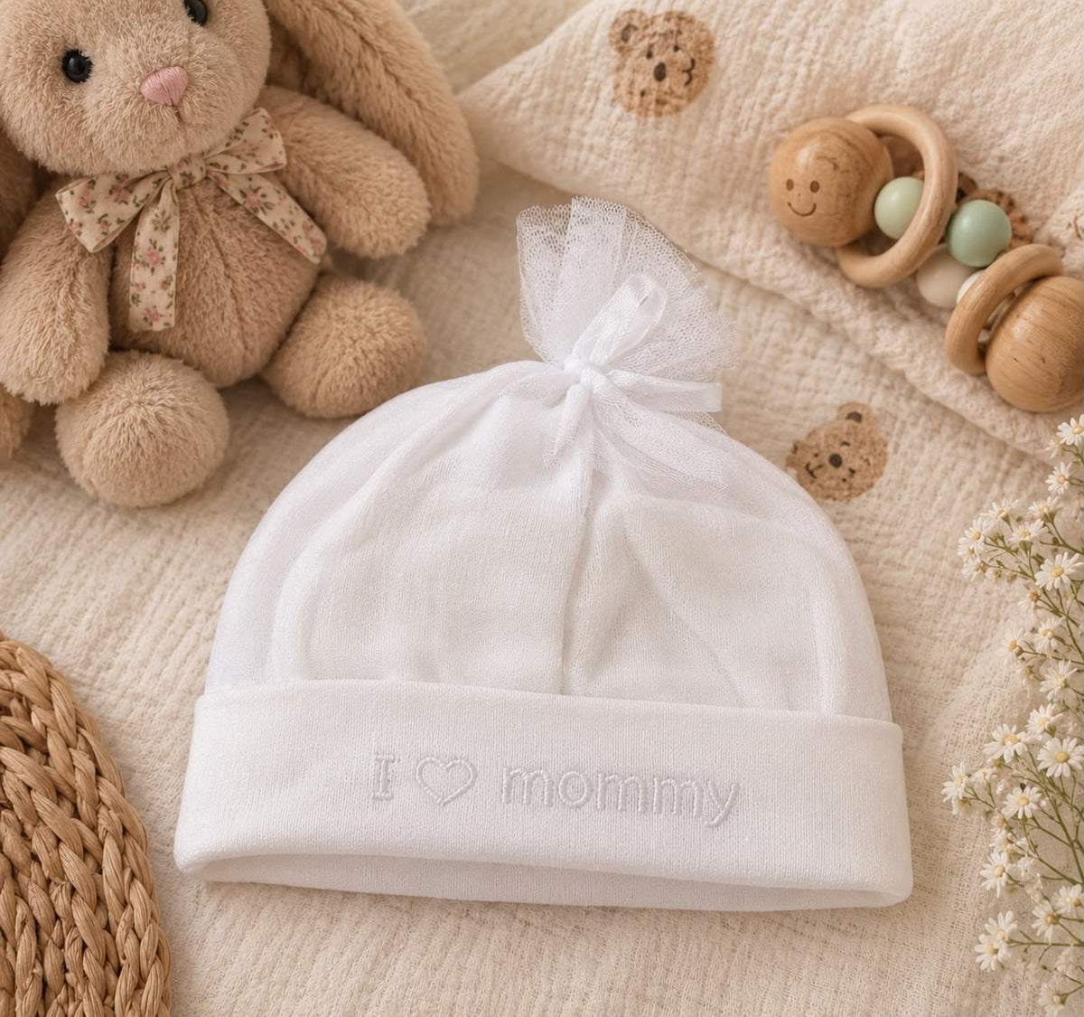 2-Piece Baby Cap & Mittens Set – Soft & Cozy